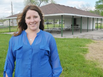 Jenny Brading is leading an effort to improve the city park in Meriden where a carnival Saturday will launch her committee on the road to providing playground equipment.
