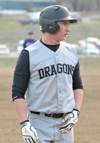 Valley Falls Dragons first baseman Kyle Glissman